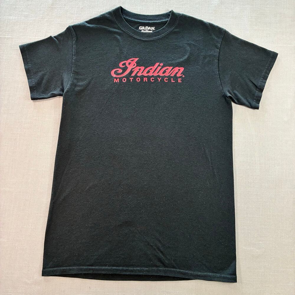 Indian Motorcycle T Shirt Black Graphic Logo Hobe Sound FL Mens Small Biker